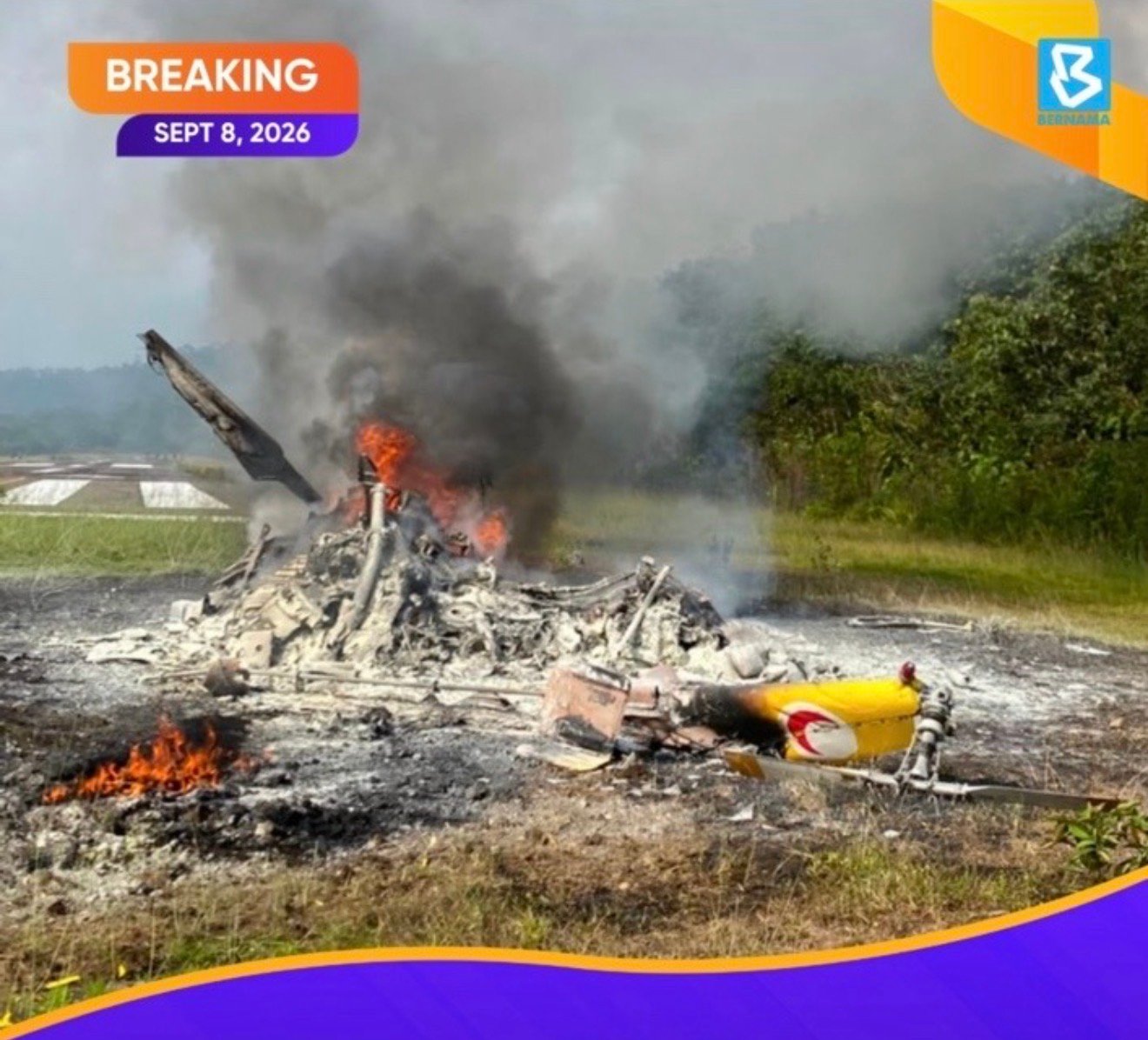 Helikopter Doktor Udara Bawa Lima Individu Terhempas di Long Lellang