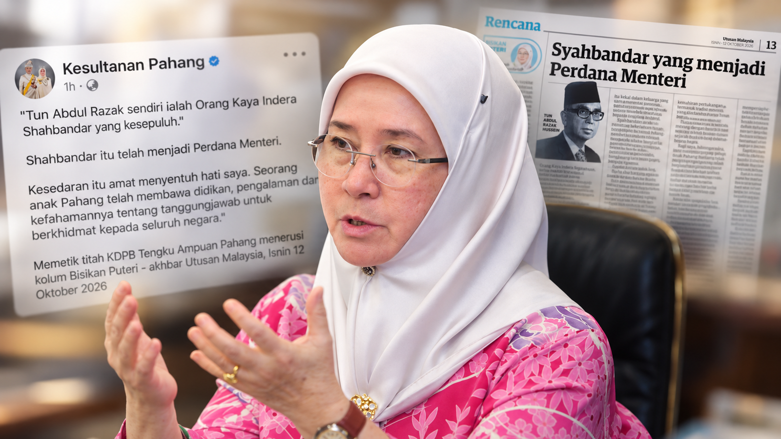 Tiga Generasi Keluarga Tun Razak Sandang Gelaran Orang Kaya Shahbandar Pahang