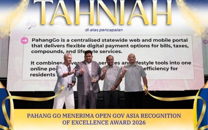 Pahang Go Raih Anugerah OpenGov Asia, Wan Rosdy Mahu Perkhidmatan Digital Terus Diperkasa